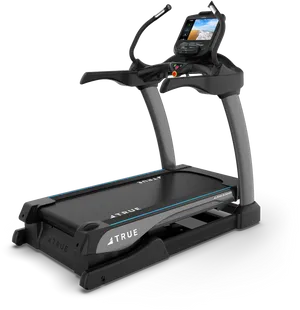 Modern Black Treadmill PNG Image