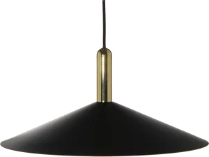 Modern Blackand Gold Pendant Light PNG Image