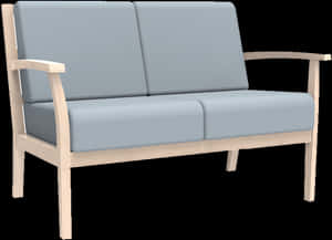 Modern Blue Couch Design PNG image with transparent background