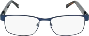 Modern Blue Frame Eyeglasses PNG Image