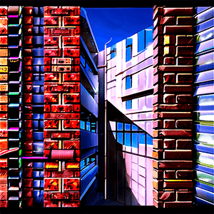 Modern Brick Facade PNG nal PNG image with transparent background