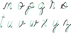 Modern Calligraphy Alphabet Lowercase PNG Image