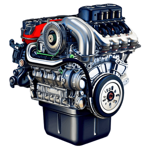 Modern Car Engine Cutaway PNG 87 PNG