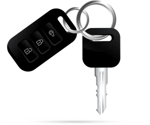 Modern Car Key Foband Physical Key PNG Image