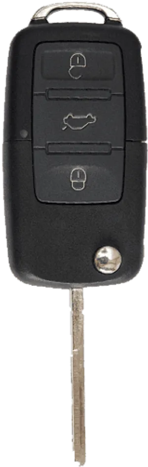 Modern Car Key Fobwith Integrated Metal Key PNG Image