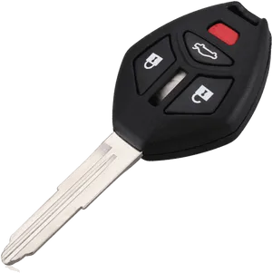 Modern Car Keywith Remote Control Functions PNG Image