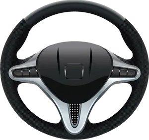 Modern Car Steering Wheel Design PNG Image