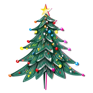 Modern Christmas Tree Graphic Png Nqm21 PNG Image