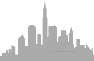 Modern City Silhouette Graphic PNG