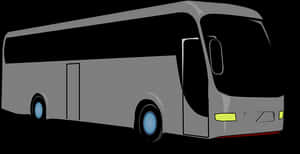 Modern Coach Bus Side View PNG image with transparent background