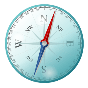 Modern Compass Illustration PNG with transparent background
