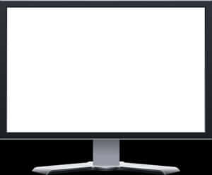 Modern Computer Monitor Blank Screen PNG image with transparent background