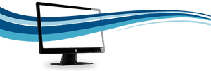 Modern Computer Monitor Design PNG image with transparent background