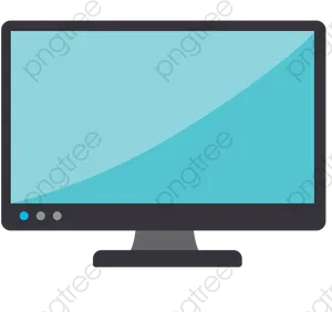 Modern Computer Monitor Vector PNG Image