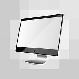 Modern Computer Monitor Vector PNG image with transparent background