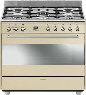 Modern Cream Gas Stove PNG Image