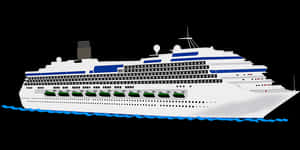 Modern Cruise Ship Graphic PNG image with transparent background