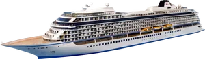 Modern Cruise Ship Profile PNG Image