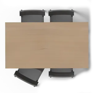 Modern Desk Setup Top View PNG Image