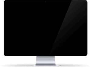 Modern Desktop Monitor Display PNG with transparent background