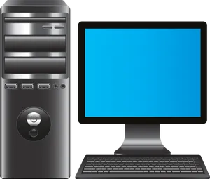 Modern Desktop Setup PNG Image