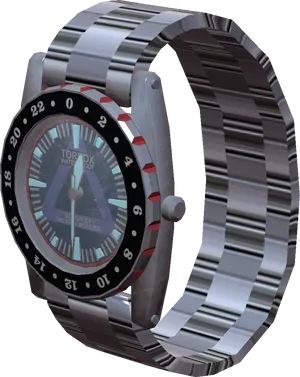 Modern Dive Watch3 D Render PNG Image