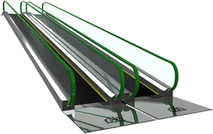 Modern Escalator Design PNG Image