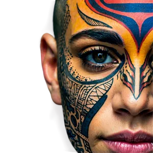 Modern Face Tattoo Ideas Png Evf PNG Image