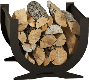 Modern Firewood Storage Design PNG image with transparent background