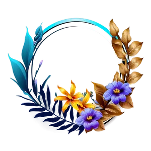 Modern Flower Circle Png Byk PNG Image