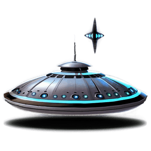 Modern Flying Saucer Artwork PNG vyr20 PNG