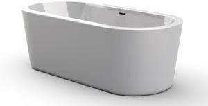 Modern Freestanding Bathtub Design PNG Image