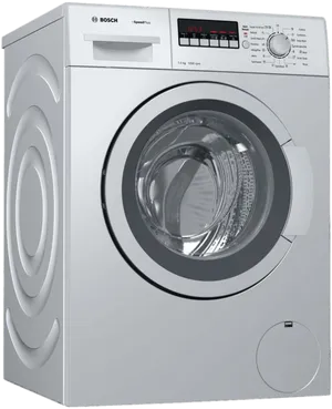 Modern Front Load Washing Machine Bosch PNG Image