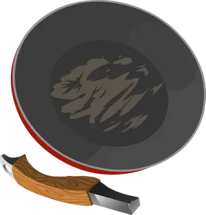 Modern Frying Pan Vector Illustration PNG Image