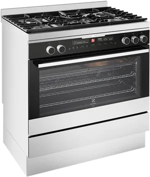 Modern Gas Stovewith Oven PNG Image