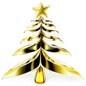 Modern Gold Christmas Tree Inspiration Png 06282024 PNG Image