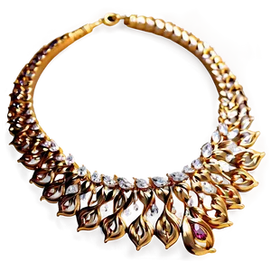 Modern Gold Necklace Png 06122024 PNG Image