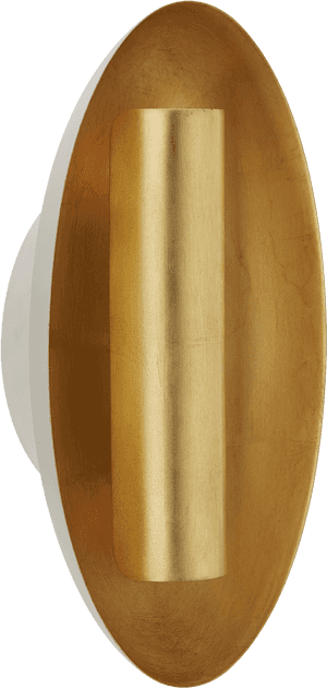 Aura Medium Oval Sconce In Plaster White With Gild - Plywood, HD Png Download PNG with transparent background
