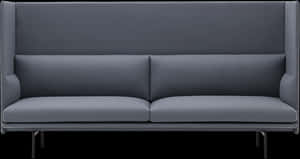 Modern Gray Couch Design PNG image with transparent background