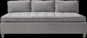 Modern Gray Couch Side View PNG image with transparent background