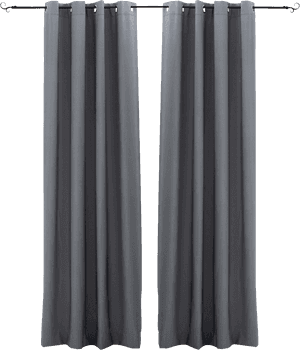 Modern Gray Curtains PNG image with transparent background
