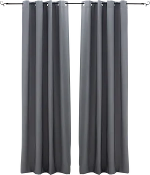 Modern Gray Curtains PNG Image