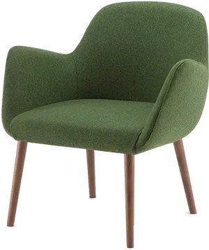 Modern Green Club Chair PNG Image