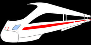 Modern High Speed Train Illustration PNG with transparent background