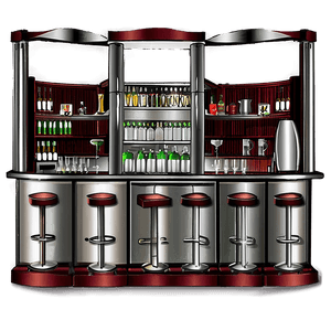 Modern Home Bar Setup PNG 86 PNG image with transparent background
