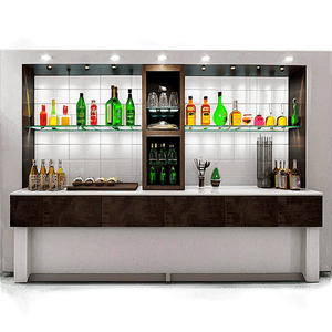 Modern Home Bar Setup PNG thf PNG image with transparent background