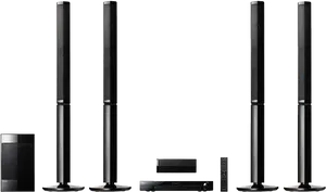 Modern Home Theater Speaker System PNG Image