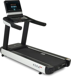 Modern Home Treadmillwith Touchscreen Display PNG Image