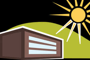 Modern House Sunrise Vector PNG image with transparent background