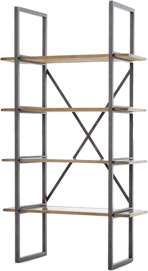 Brass Clad Bookcase - Four Hands Hughes Shane Bookshelf, HD Png Download PNG with transparent background